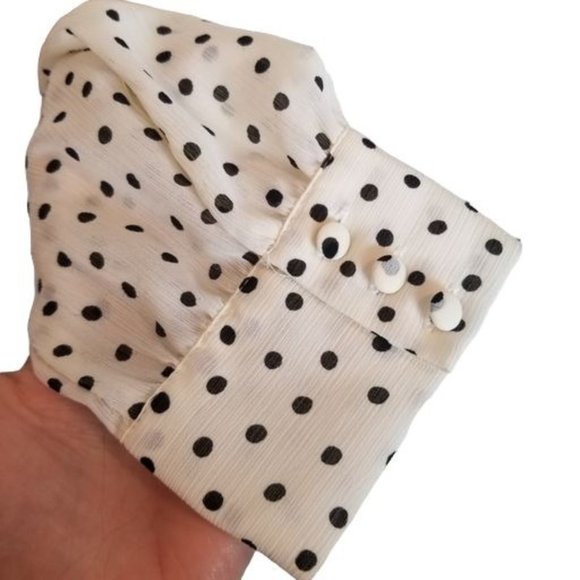 Madewell Womens S Ivory Inkbrush Polka Dots Smocke - Picture 5 of 11